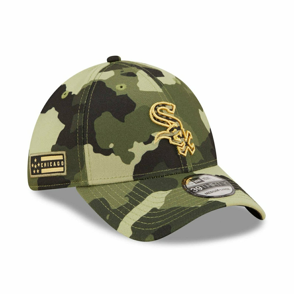 Chicago White Sox 2022 MLB Armed Forces New Era 39THIRTY Flex Cap Taass for sale