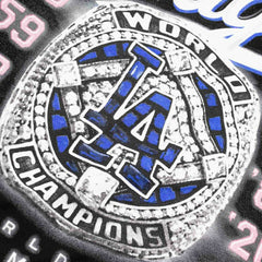 Los Angeles Dodgers Championship Ring MLB T-Shirt Black Classic