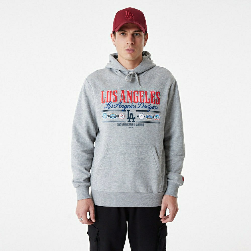 Los Angeles Dodgers Team Graphic New Era MLB Hoodie Gray Taass US
