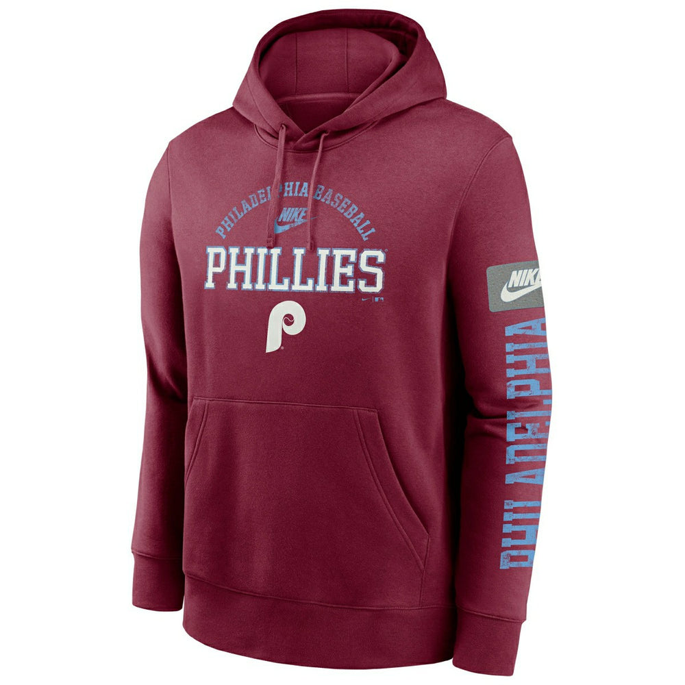 Philadelphia Phillies Nike Club Cooperstown Splitter MLB Hoodie Maroon Classic