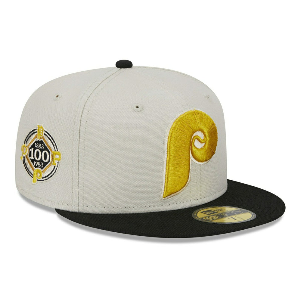 Philadelphia Phillies Two-Tone Stone New Era 59FIFTY Fitted MLB Cap Classic