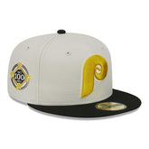 Philadelphia Phillies Two-Tone Stone New Era 59FIFTY Fitted MLB Cap Classic