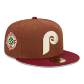 Philadelphia Phillies Harvest New Era 59FIFTY Fitted MLB Cap Brown Lifestyle