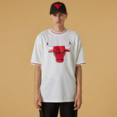 Chicago Bulls Logo Oversized New Era Mesh NBA T-Shirt White Taass sale