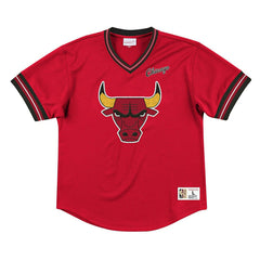 Chicago Bulls Unbeaten Mitchell & Ness NBA V-Neck Mesh Shirt Red Classic