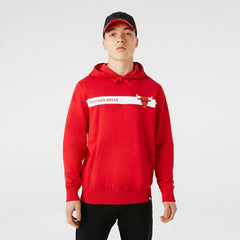 Chicago Bulls Stripe New Era NBA Hoodie Red Fashion