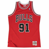 Dennis Rodman #91 Chicago Bulls 1997-98 Mitchell & Ness Swingman NBA Jersey Red Lifestyle