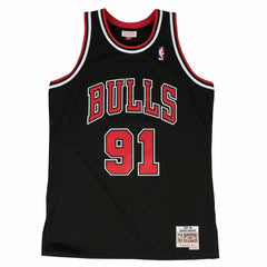 Dennis Rodman #91 Chicago Bulls 1997-98 Swingman NBA Jersey Black Classic