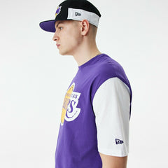 Los Angeles Lakers Color Insert New Era Oversized NBA T-Shirt Taass for sale
