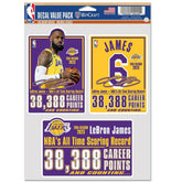 LeBron James NBA's All Time Scoring Record NBA Decals Set (3 Pcs.) Taass for sale