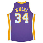 Shaquille O'Neal #34 Los Angeles Lakers 2001-02 Mitchell & Ness Authentic NBA Jersey Purple Taass sale