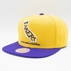 Los Angeles Lakers California Insider Mitchell & Ness Snapback NBA Cap Taass for sale