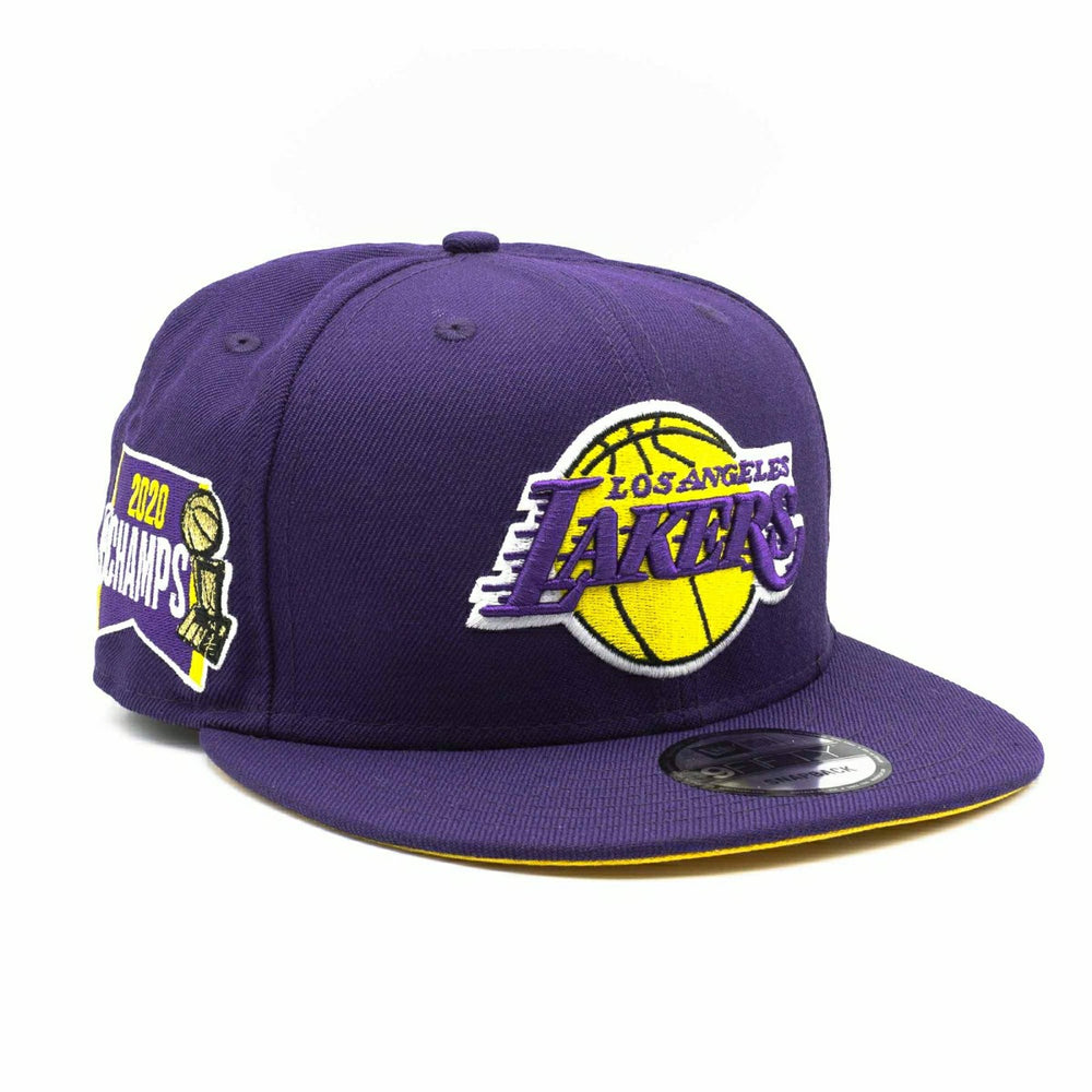 Los Angeles Lakers 2020 NBA Champs New Era 9FIFTY Snapback NBA Cap Purple Fashion