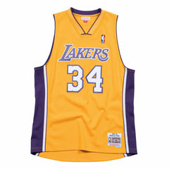 Shaq O'Neal #34 Los Angeles Lakers 1999-00 Mitchell & Ness Swingman NBA Jersey Yellow Classic