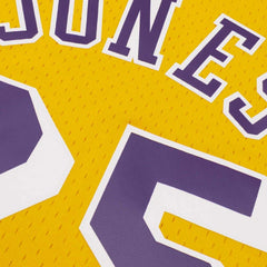 Eddie Jones #25 Los Angeles Lakers 1994-95 Swingman NBA Jersey Yellow Lifestyle