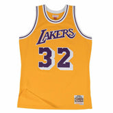 Magic Johnson #32 Los Angeles Lakers 1984-85 Swingman NBA Jersey Yellow Taass sale