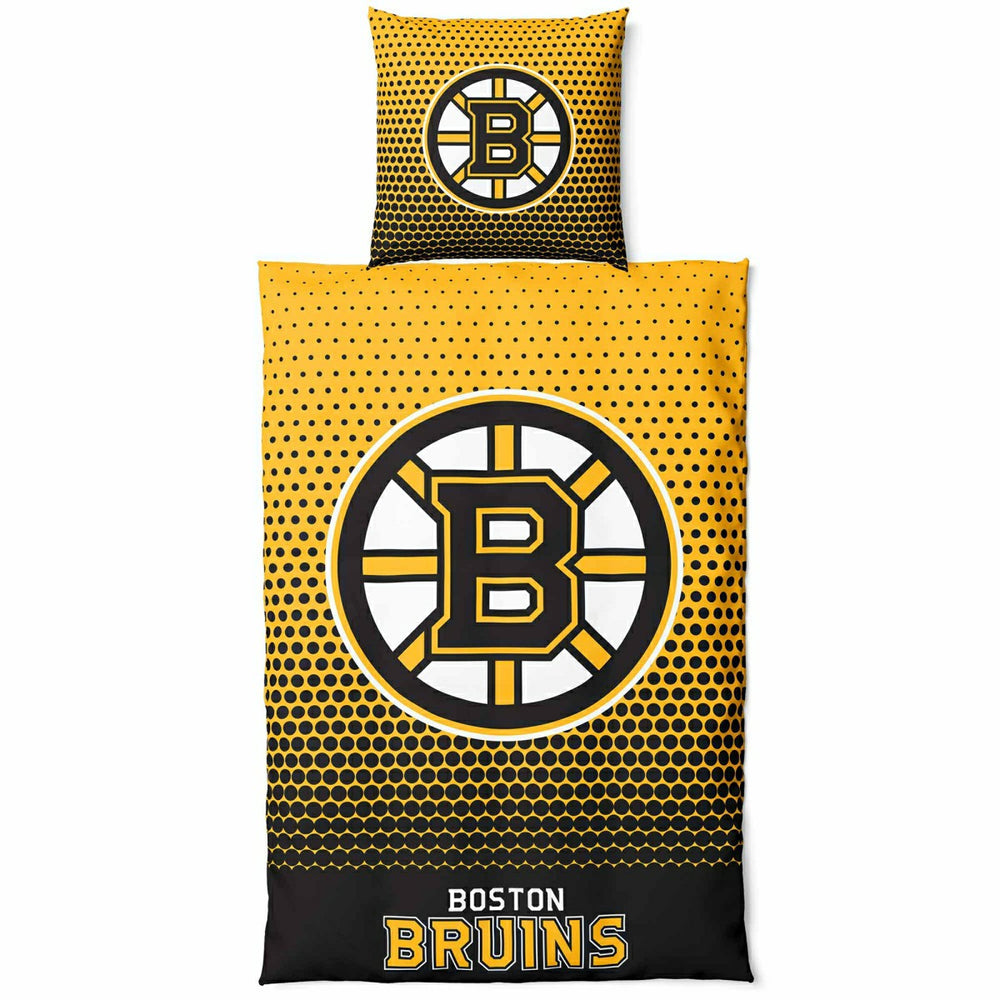 Boston Bruins Dots NHL Bedding Set Lifestyle