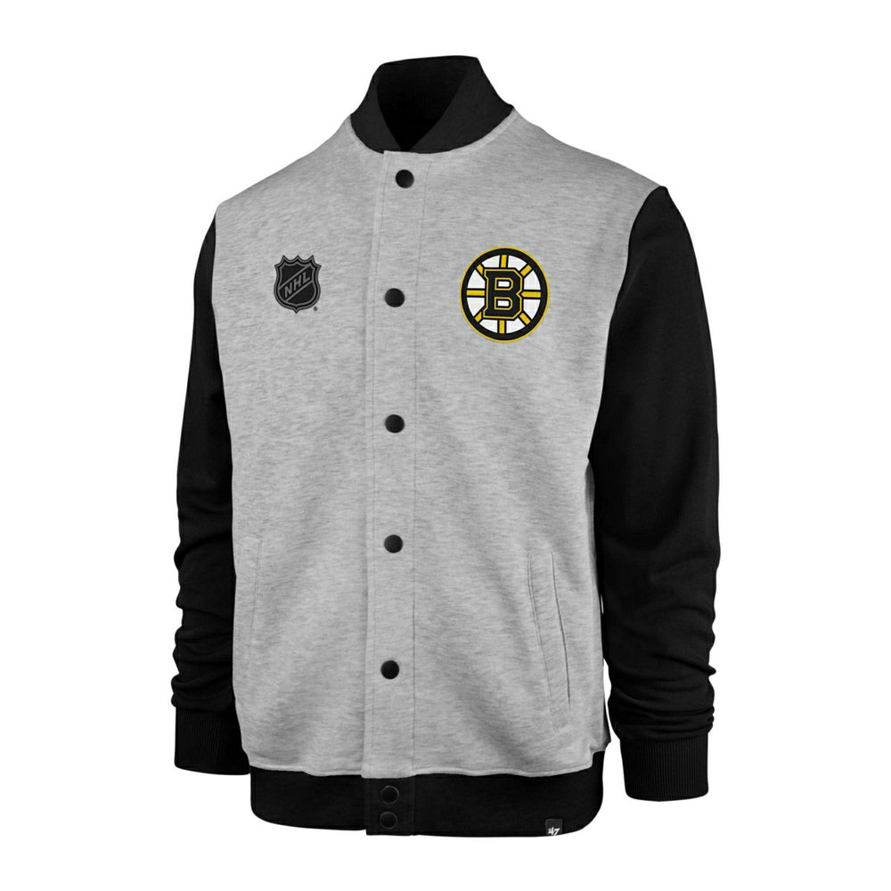 Boston Bruins '47 Burnside Hockey Letterman Track Jacket Taass sale