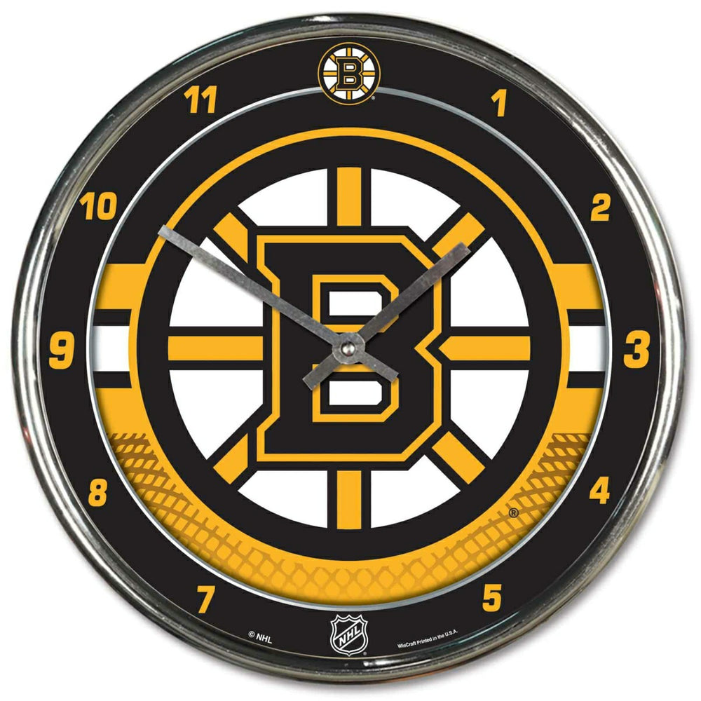 Boston Bruins Chrome NHL Wall Clock Fashion
