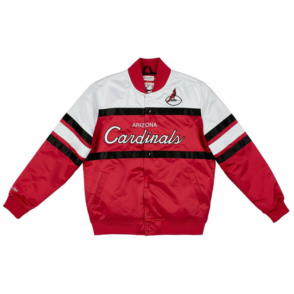 Arizona Cardinals Mitchell & Ness Script Heavyweight Satin NFL Jacket Taass for sale