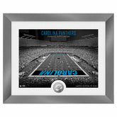 Carolina Panthers Art Deco Stadium Silver Coin Framed NFL Photo Lifestyle