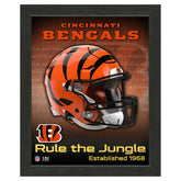 Cincinnati Bengals NFL Team Helmet Framed Photo Taass for sale