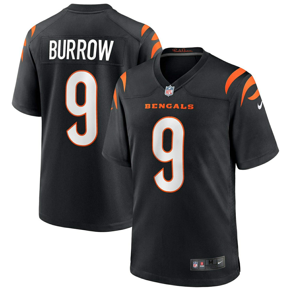 Joe Burrow #9 Cincinnati Bengals Nike Game NFL Football Jersey Black Fashion