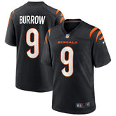 Joe Burrow #9 Cincinnati Bengals Nike Game NFL Football Jersey Black Fashion