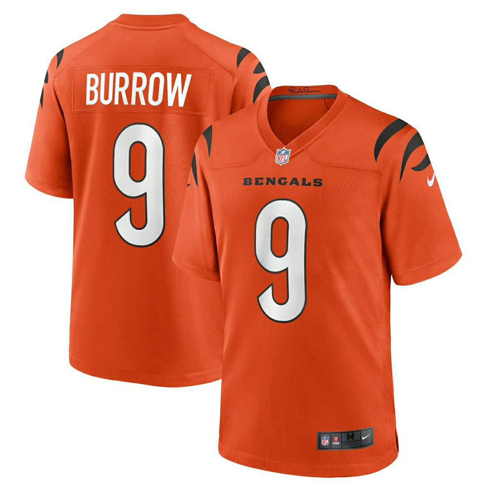 Joe Burrow #9 Cincinnati Bengals Nike Game NFL Jersey Alternate Orange Classic