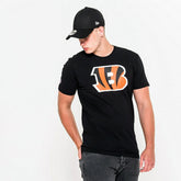 Cincinnati Bengals Team Logo Football NFL T-Shirt Black Classic
