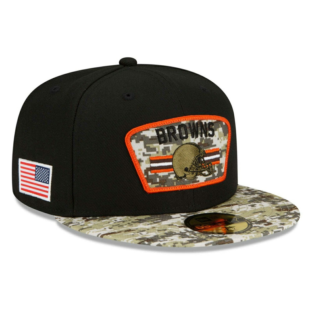 Cleveland Browns 2021 NFL On-Field Salute to Service New Era 59FIFTY Fitted Cap Taass sale
