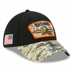 Cleveland Browns 2021 NFL On-Field Salute to Service New Era 39THIRTY Flex Fit Cap Taass for sale