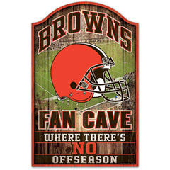 Cleveland Browns WinCraft NFL Fan Cave Wood Sign Fashion