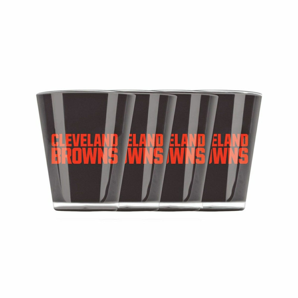 Cleveland Browns NFL Insulated Acrylic Shot Glasses Set (4-Piece) Lifestyle