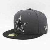 Dallas Cowboys 2-Tone New Era 59FIFTY Fitted NFL Cap Graphite/Black Taass for sale