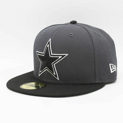 Dallas Cowboys 2-Tone New Era 59FIFTY Fitted NFL Cap Graphite/Black Taass for sale