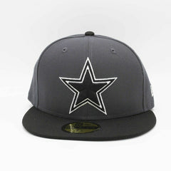 Dallas Cowboys 2-Tone New Era 59FIFTY Fitted NFL Cap Graphite/Black Taass for sale