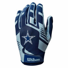 Dallas Cowboys Wilson Youth Stretch-Fit NFL Receivers Gloves (KIDS) Classic
