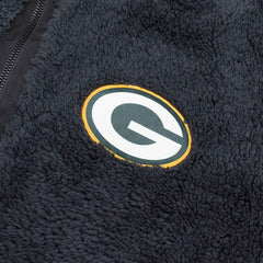 Green Bay Packers Sherpa Fleece Fanatics NFL Jacket Charcoal Lifestyle