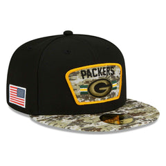 Green Bay Packers 2021 NFL On-Field Salute to Service New Era 59FIFTY Fitted Cap Classic
