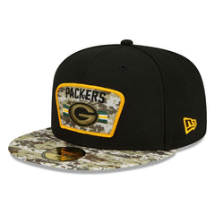 Green Bay Packers 2021 NFL On-Field Salute to Service New Era 59FIFTY Fitted Cap Classic