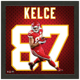 Travis Kelce #87 Kansas City Chiefs Jersey Framed NFL Photo Lifestyle