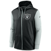 Las Vegas Raiders Two-Tone Nike Therma NFL Full-Zip Hoodie Taass sale