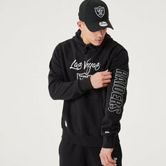 Las Vegas Raiders Script New Era NFL Hoodie Black Fashion