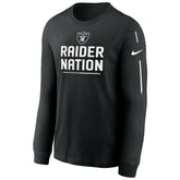 Las Vegas Raiders Team Slogan Nike Long Sleeve Shirt Black Taass US