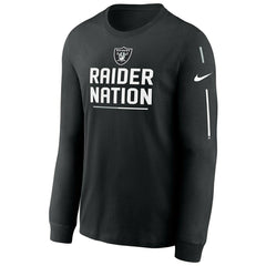 Las Vegas Raiders Team Slogan Nike Long Sleeve Shirt Black Taass US