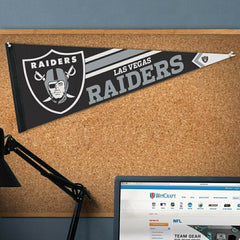 Las Vegas Raiders Big Logo WinCraft Premium NFL Pennant Taass US