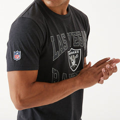 Las Vegas Raiders Team Arch New Era NFL T-Shirt Charcoal Classic