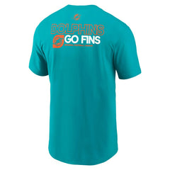 Miami Dolphins Team Slogan Nike Essential NFL T-Shirt Aqua Fashion