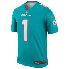 Tua Tagovailoa #1 Miami Dolphins Nike Legend NFL Jersey Aqua Lifestyle
